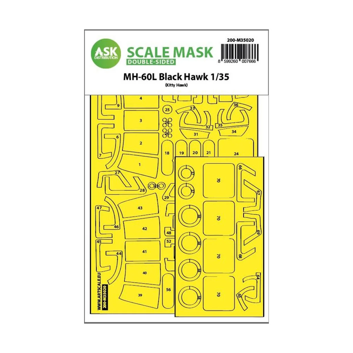 MH-60L Black Hawk double-sided express fit painting mask for Kitty ...