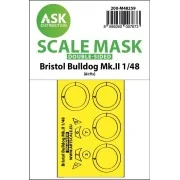 Bristol Bulldog Mk.II double-sided express fit mask for Airfix - Ar...