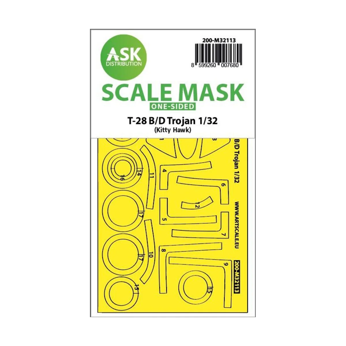 28-B/D Trojan one-sided express fit mask for Kitty Hawk - Art Scale...