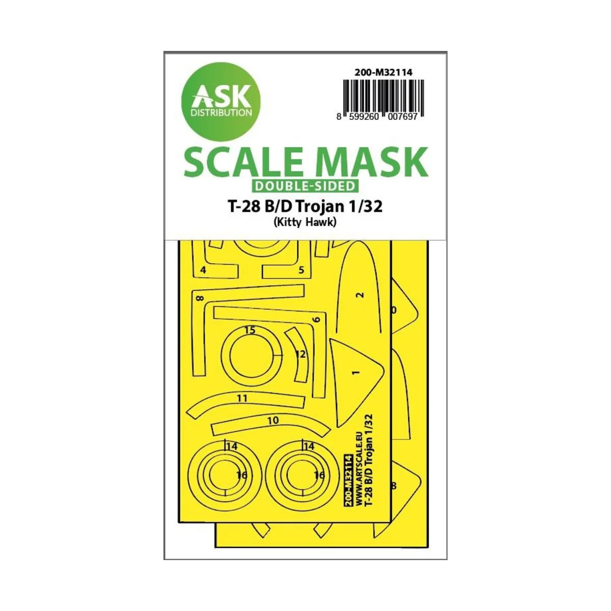 28-B/D Trojan double-sided express fit mask for Kitty Hawk - Art Sc...