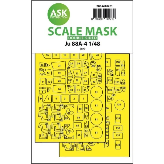 Ju 88A-4 double-sided express fit mask for ICM - Art Scale Kit 200-...