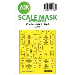 Curtiss Tomahawk Mk.II double-sided express fit mask for Airfix, 1/...