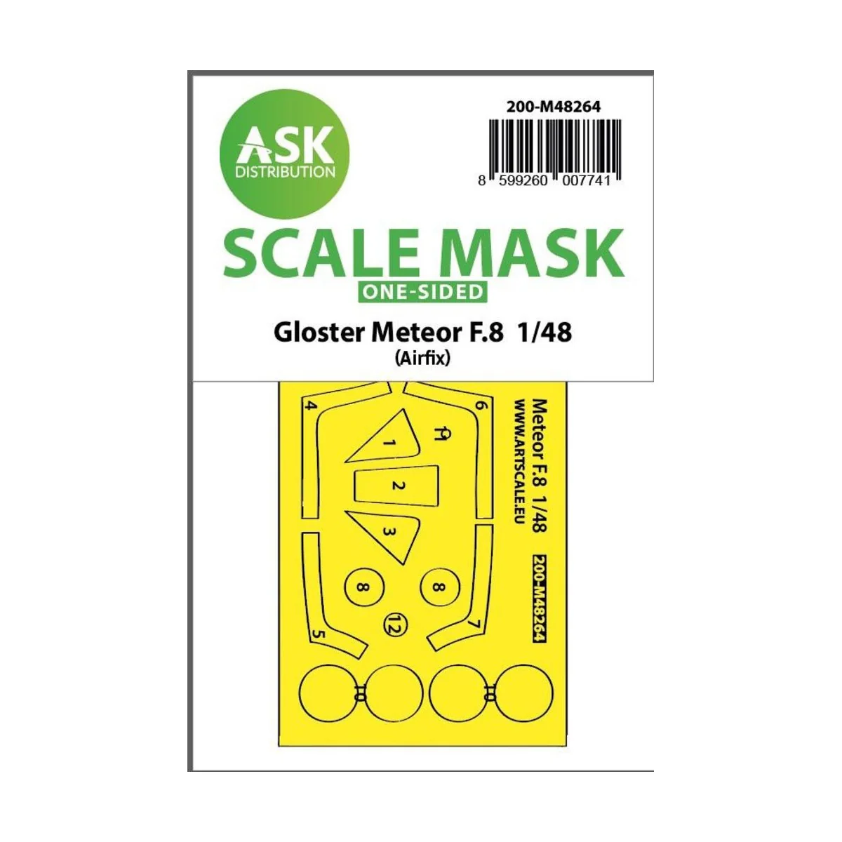 Gloster Meteor F.8 double-sided express fit mask for Airfix, 1/48 -...