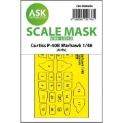 Curtiss P-40B Warhawk one-sided express fit mask for Airfix - Art S...