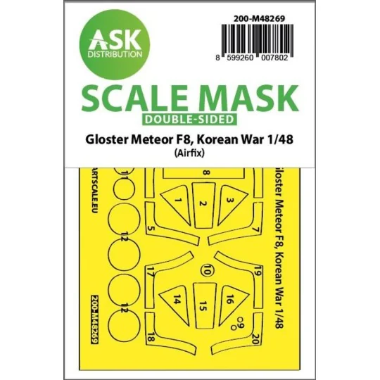 Gloster Meteor F.8, Korean war, double-sided express fit mask for A... Gloster Meteor F.8, Korean war, double-sided express fit mask for A...