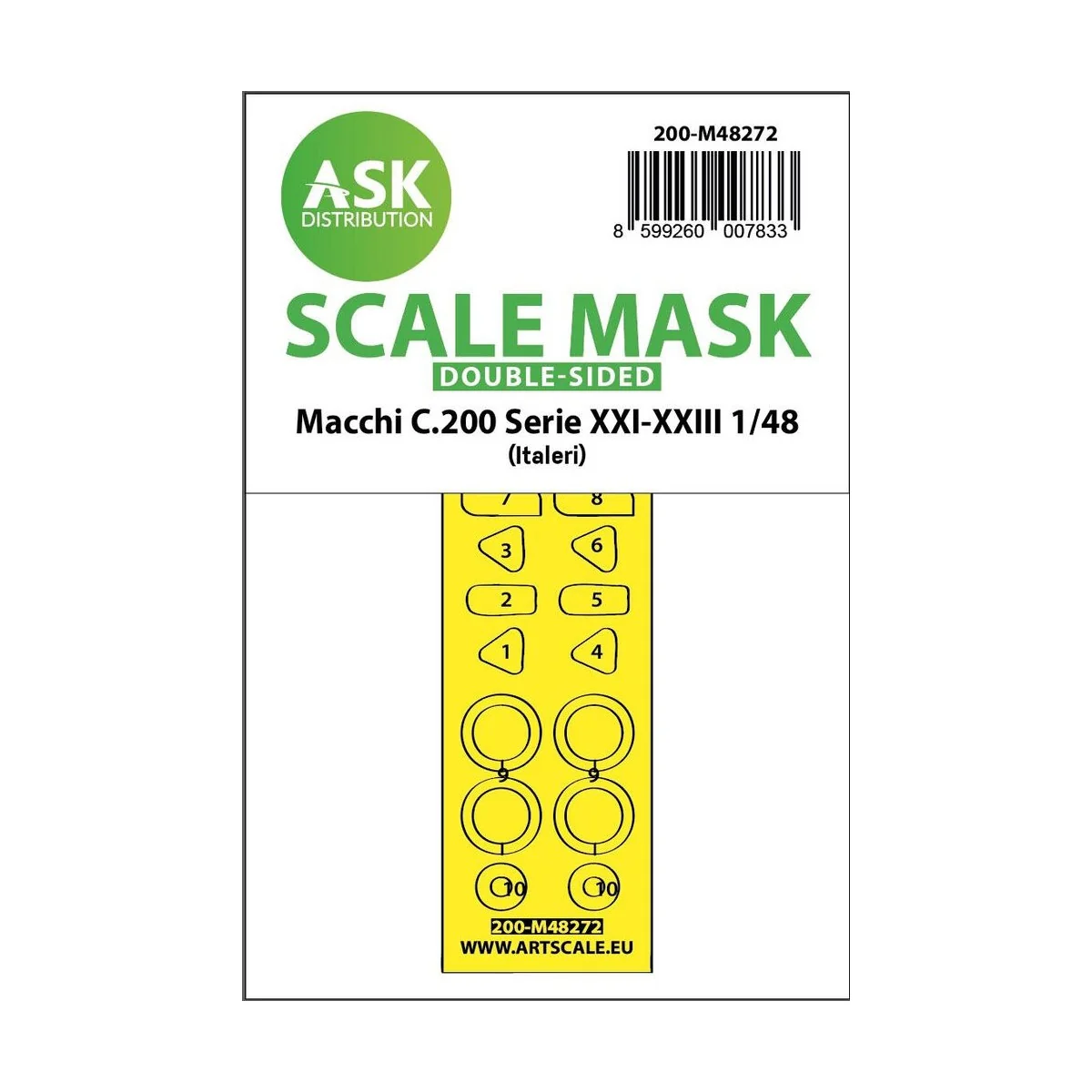 Macchi C.200 Serie XXI-XXIII double-sided express fit mask for Ital...