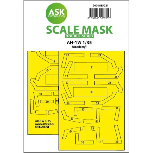 AH-1W double-sided express fit painting mask for Academy, 1/35 - Ar...