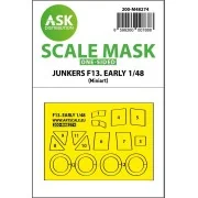 Junkers F 13 early production one-sided express fit mask for Miniar...