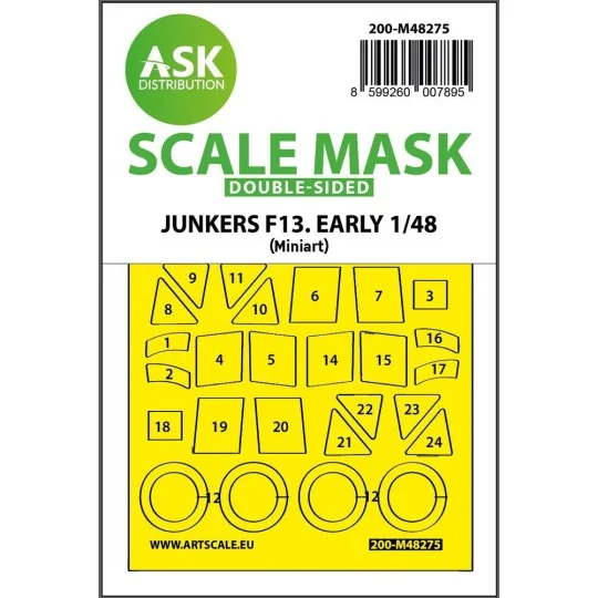 Junkers F-13 double-sided express fit mask for Miniart - Art Scale ...