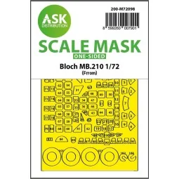 Bloch MB.210 one-sided fit express mask for Special Hobby - Art Sca...