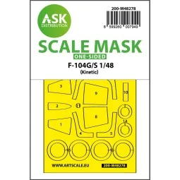 F-104G/S one-sided express fit mask for Kinetic - Art Scale Kit 200...