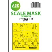 F-104G/S one-sided express fit mask for Kinetic, 1/48 - Art Scale K...