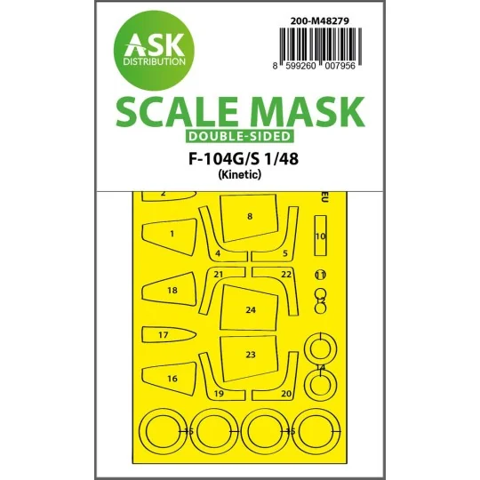 F-104G/S double-sided express fit mask for Kinetic - Art Scale Kit ...