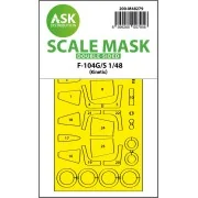 F-104G/S double-sided express fit mask for Kinetic, 1/48 - Art Scal...