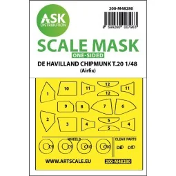 De Havilland Chipmunk T.20 one-sided express fit mask for Airfix, 1...