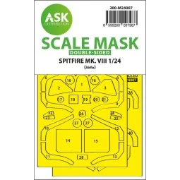 Spitfire Mk.VIII double-sided express fit masks for Airfix - Art Sc...