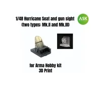 Hurricane Seat and gun sight (two types: Mk.II and Mk.III) - Art Sc...