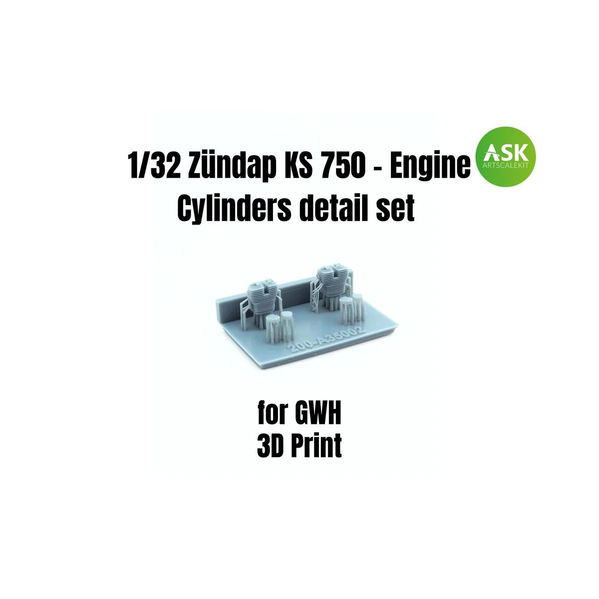 Zündap KS 750 - Engine Cylinders detail set for Great Wall Hobby - ...