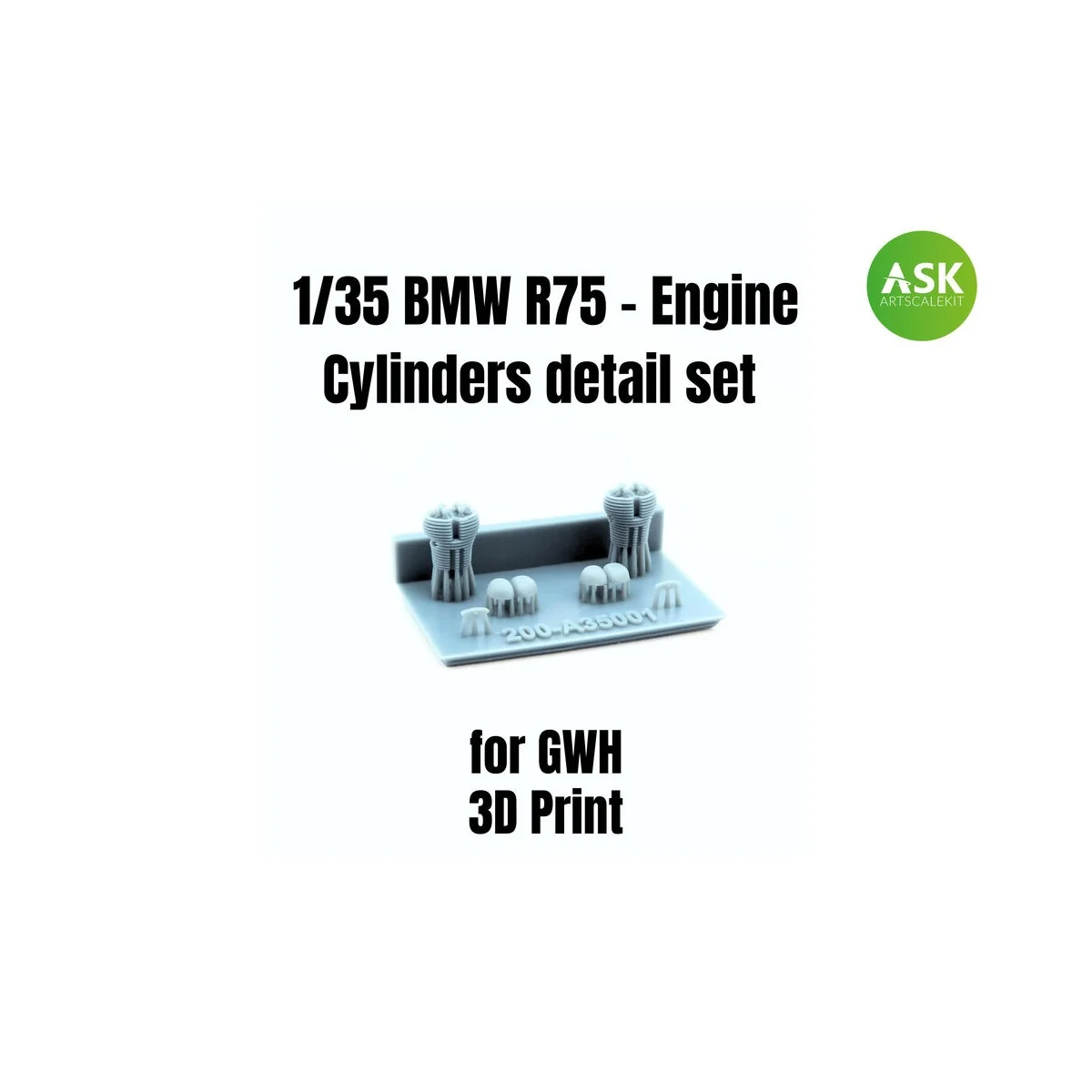 BMW R75 - Engine Cylinders detail set for Great Wall Hobby - Art Sc...