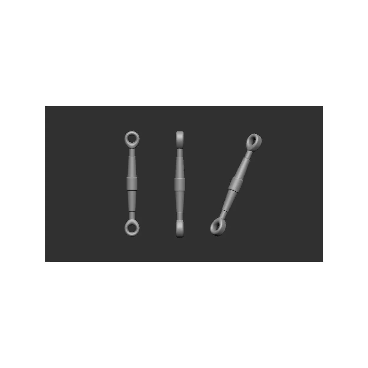 Turnbuckles 50 pcs: 5, 5mm / 0, 9mm, 1/48 - Art Scale Kit 200-A48006