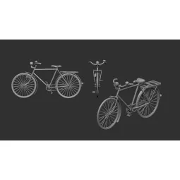 Bicycle classic - 3D print, 1/72 - Art Scale Kit 200-A72007