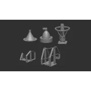 Aerial bases and roof sights - Britain - Art Scale Kit 200-A35005