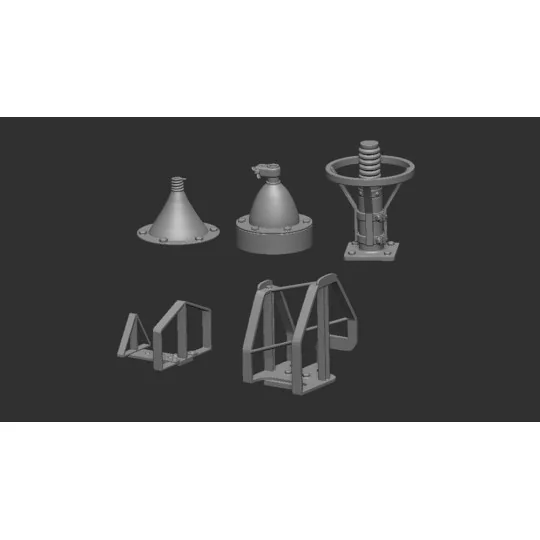 Aerial bases and roof sights - Britain, 1/72 - Art Scale Kit 200-A7... Aerial bases and roof sights - Britain, 1/72 - Art Scale Kit 200-A7...