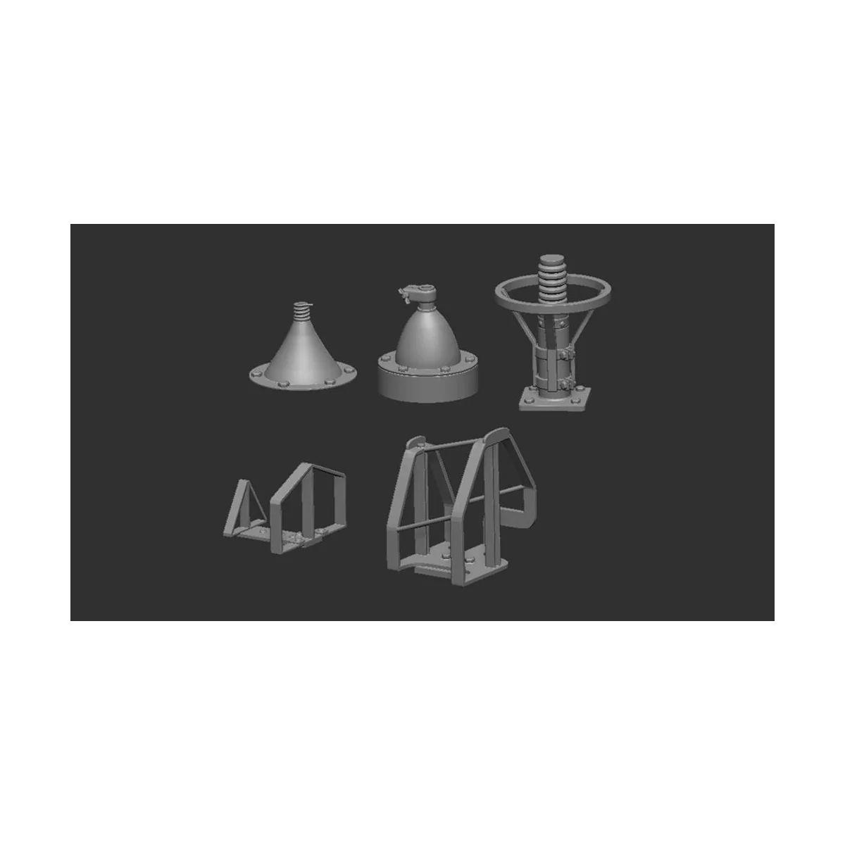 Aerial bases and roof sights - Britain - Art Scale Kit 200-A72008