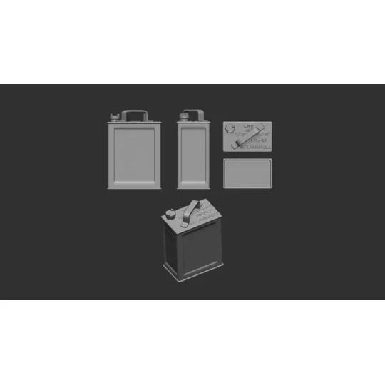 British 2 Gallon Petrol/Fuel Can WWII - 10 pc - Art Scale Kit 200-A...