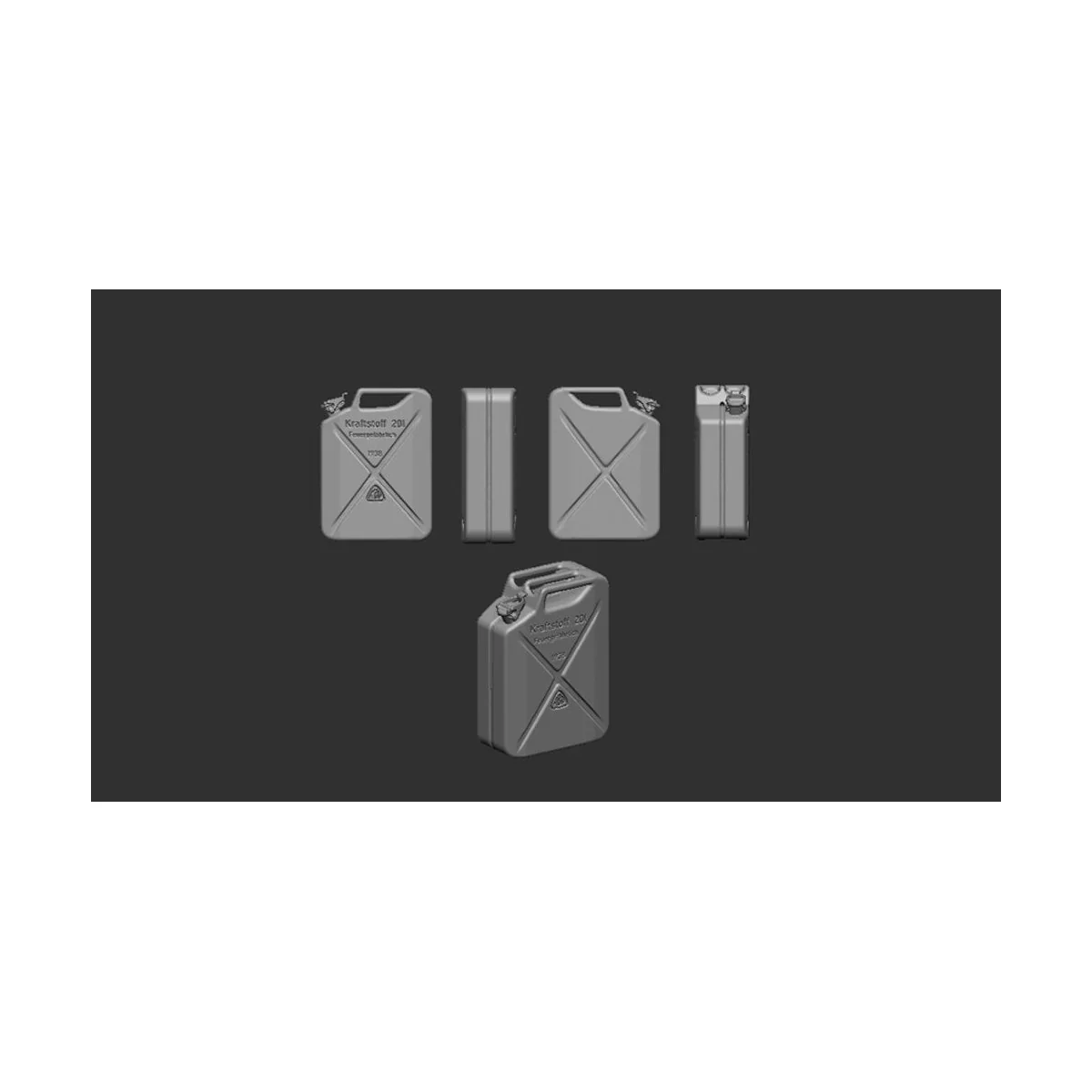 Jerry can 20 litre, German army WWII - Wehrmacht WWII - Art Scale K...