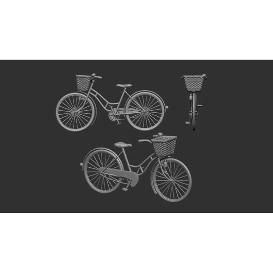 Women´s Bicycle classic - 3D print, 1/72 - Art Scale Kit 200-A72013