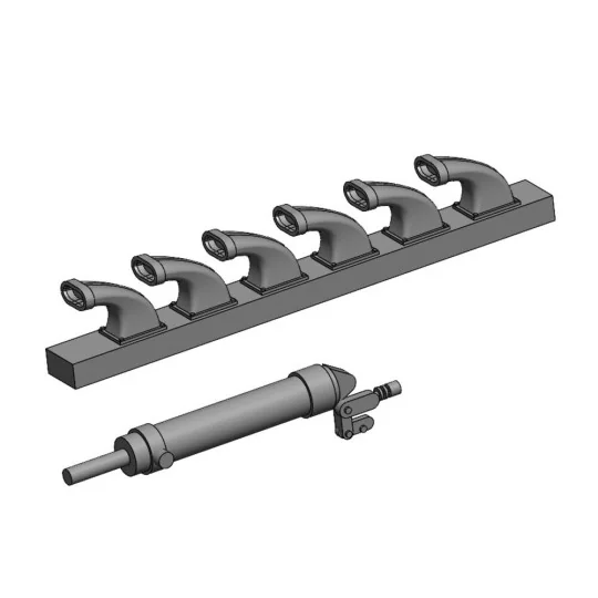 Me 109F/G Exhausts and hydraulic cylinder for undercarriage for Edu...