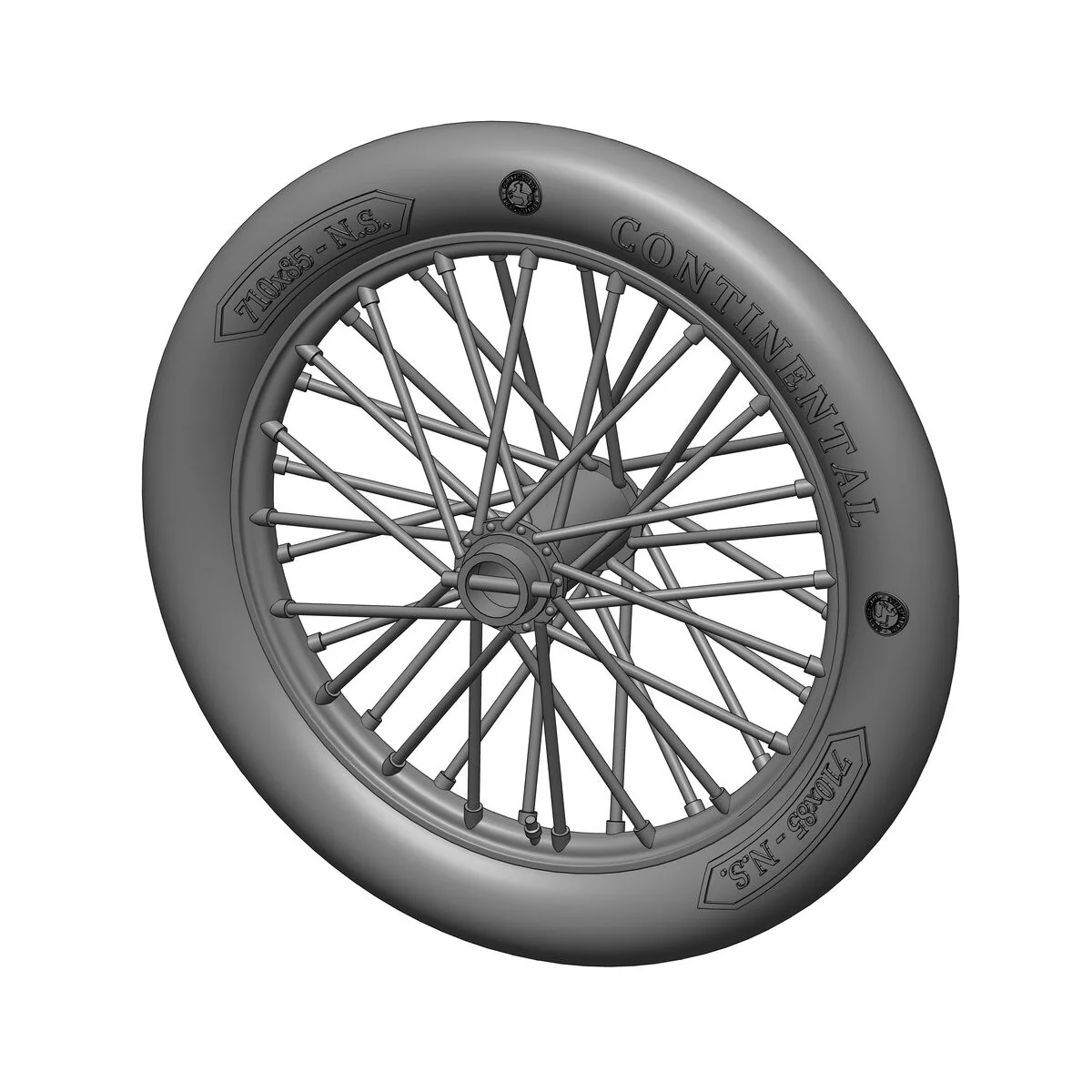 German 710x85 spoked wheels - 1 pair - Art Scale Kit 200-A32008