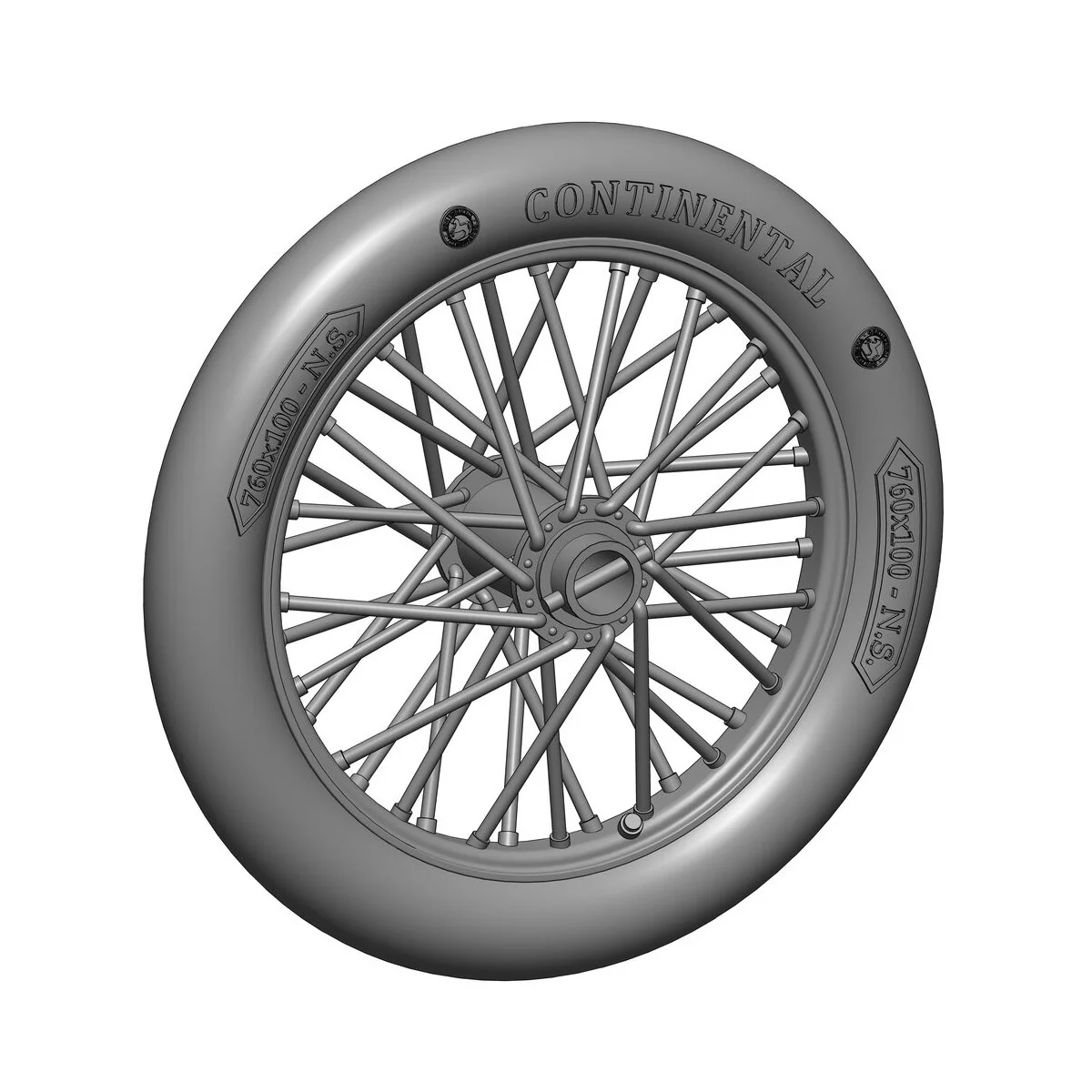 German 760x100 spoked wheels - 1 pair, 1/48 - Art Scale Kit 200-A48018