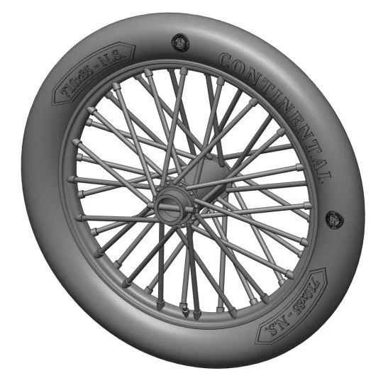 German 710x85 spoked wheels - 1 pair - Art Scale Kit 200-A72021