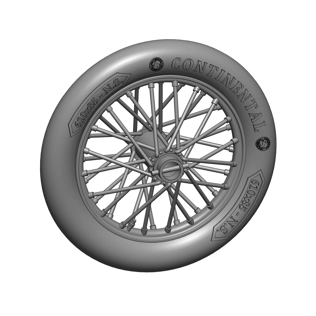 German 610x85 spoked wheels - 1 pair, 1/48 - Art Scale Kit 200-A48016 German 610x85 spoked wheels - 1 pair, 1/48 - Art Scale Kit 200-A48016