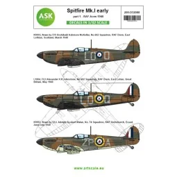 Spitfire Mk.Ia part 1 - The Few, 1940 RAF Aces - Art Scale Kit 200-...