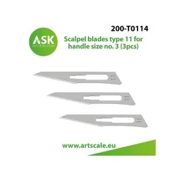 Scalpel blades type 11 for handle size no. 3 (3pcs) - Art Scale Kit...