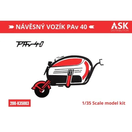 Náv?sný vozík PAv 40 (trailer) recommended for the Velorex kit, 1/3...