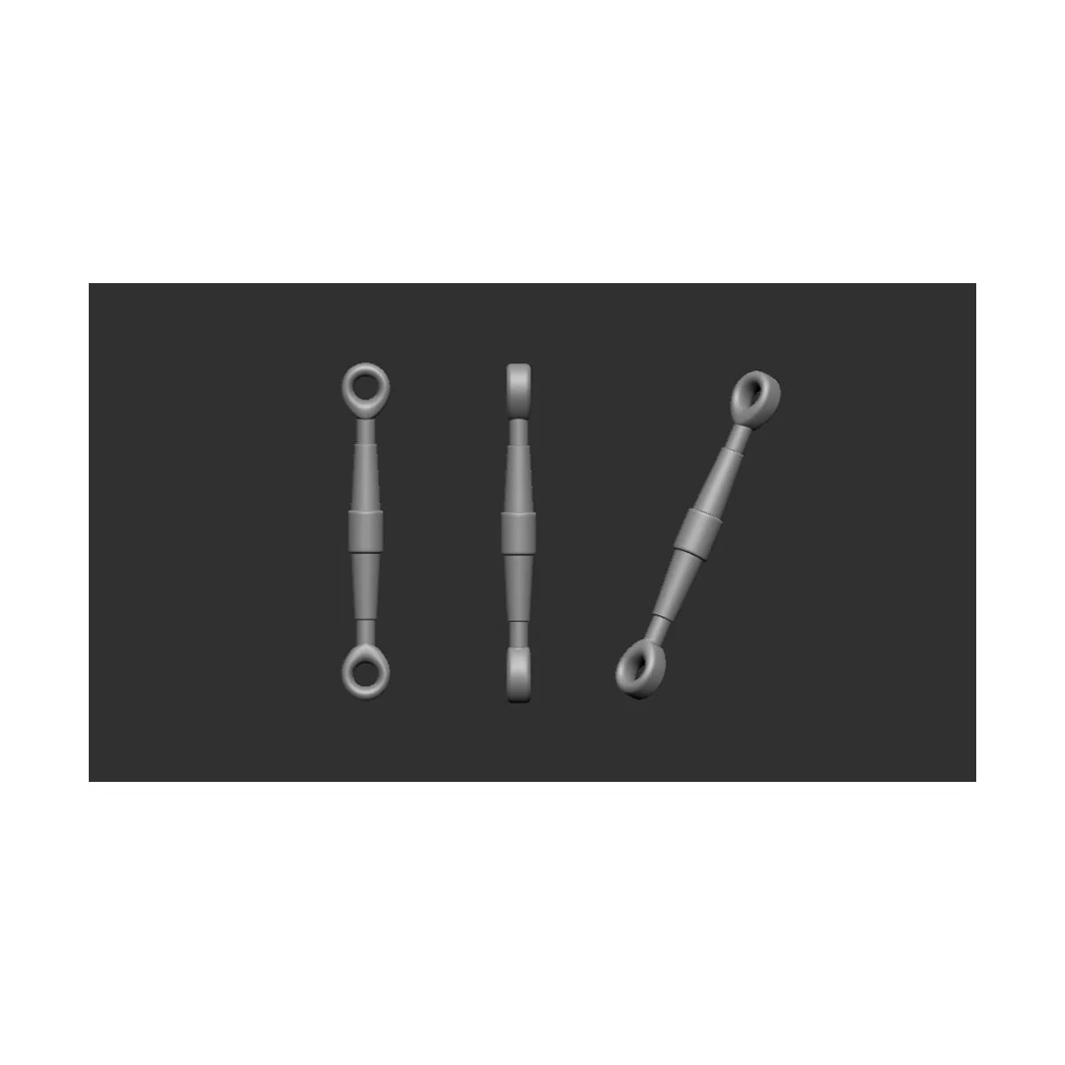 Turnbuckles 50 pc. - half and half 7,5mm - 1,1mm / 7,0mm - 1,0mm - ...