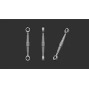 Turnbuckles 50 pc. - half and half 7,5mm - 1,1mm / 7,0mm - 1,0mm - ...