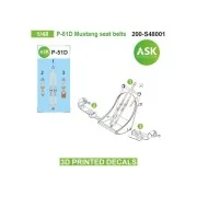 P-51D Mustang seat belts - 3D printed decals by ASK, 1/48 - Art Sca...