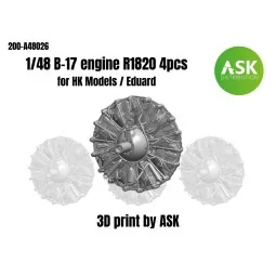 Wright R-1820 engine set, 4 pc. for B-17 for HK Models - Art Scale ...
