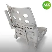 A6M Zero Seat early with strarting handle - 3D print - Art Scale Ki...