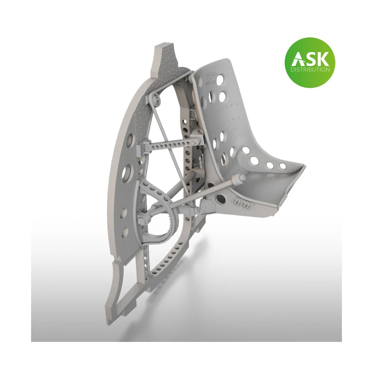 A6M Bulkhead with Seat in TOP position - ASK 3D Print for Eduard, 1... A6M Bulkhead with Seat in TOP position - ASK 3D Print for Eduard, 1...