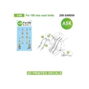 Fw 190 late seat belts - 3D printed decals by ASK, 1/48 - Art Scale...