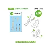 Spitfire seat belts - 3D printed decals by ASK - Art Scale Kit 200-...