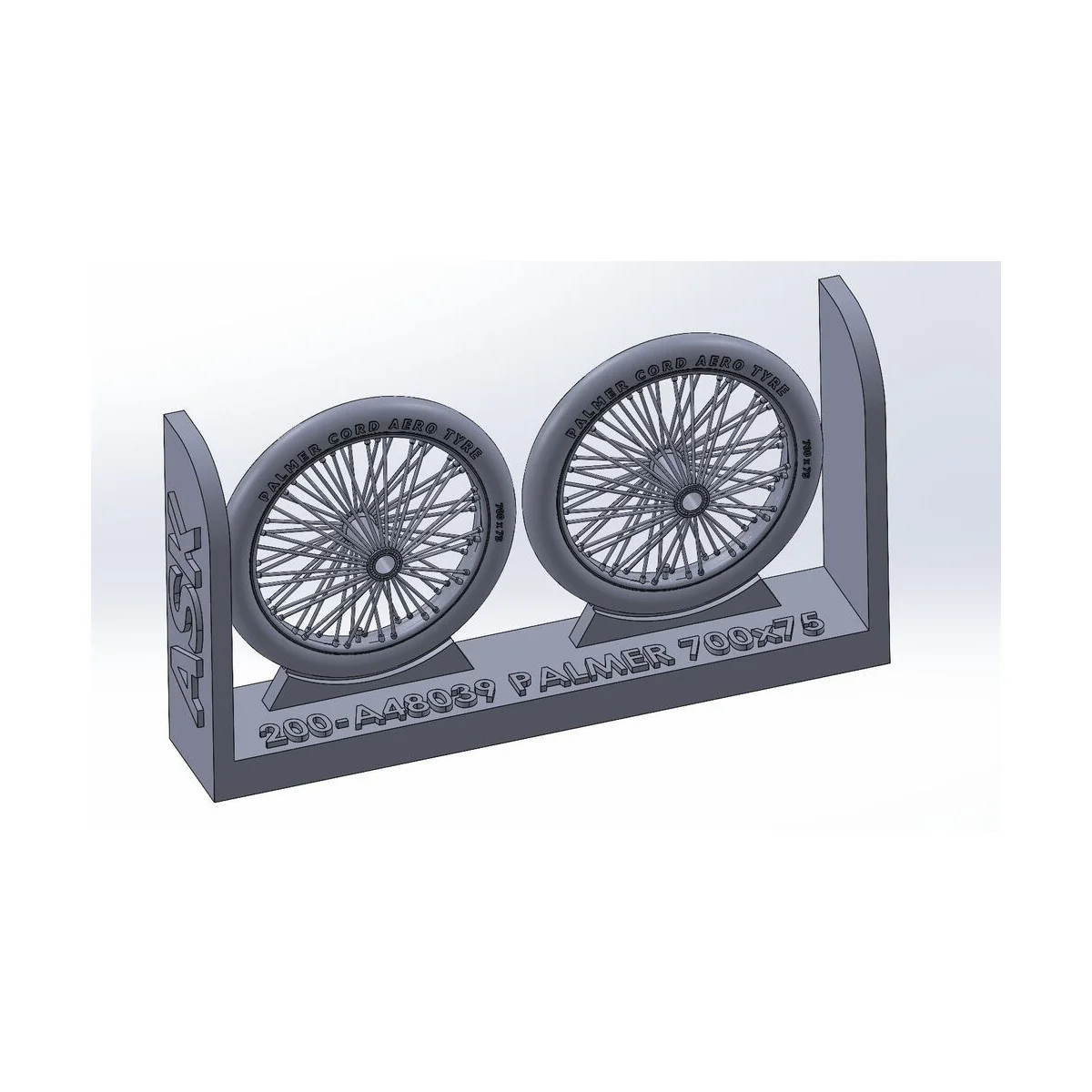 Palmer 700 x 85 spoked wheels, UK WWI, for Sopwith Camel, Sopwith P... Palmer 700 x 85 spoked wheels, UK WWI, for Sopwith Camel, Sopwith P...