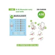 B-26 Marauder early seat belts - 3D printed decals by ASK, 1/48 - A...