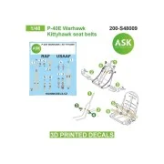 P-40E Warhawk / Kittyhawk seat belts - 3D printed decals by ASK - A...